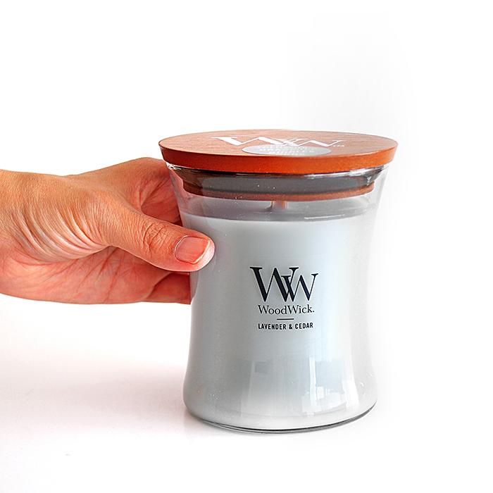 カメヤマキャンドル WoodWick ジャーM（箱付き）アロマ