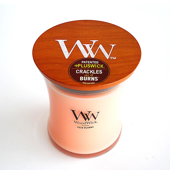 カメヤマキャンドル WoodWick ジャーM（箱付き）アロマキャンドル