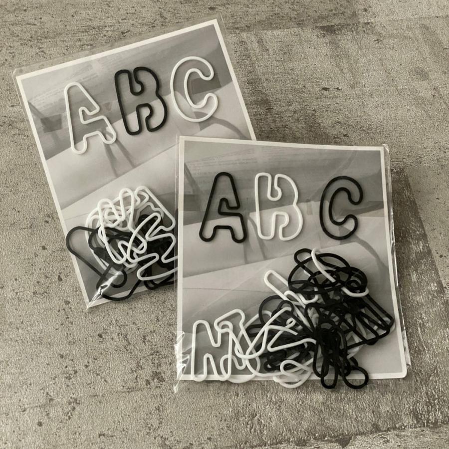 ABC Rubber BK / WH アルファベットカラーゴム 輪ゴム 形状記憶ゴム