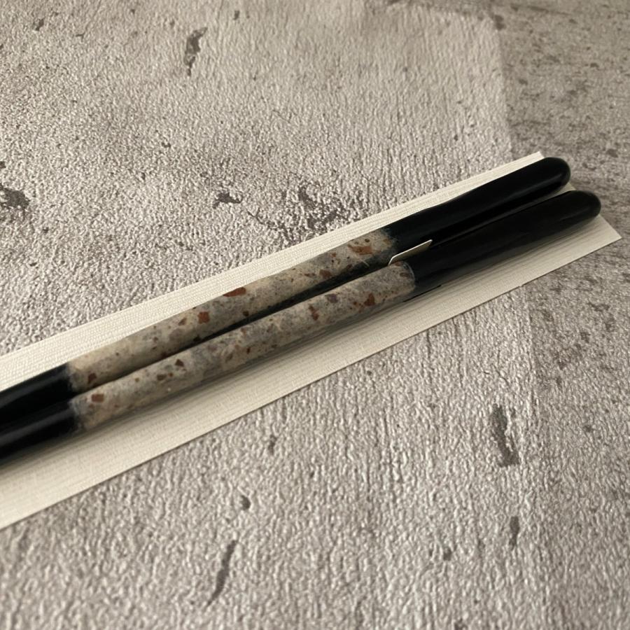 箸 一双・風の盆 天然木 漆塗り/23cm・黒檀 |  | 01