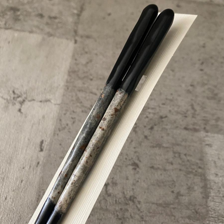 箸 一双・風の盆 天然木 漆塗り/23cm・黒檀 |  | 02