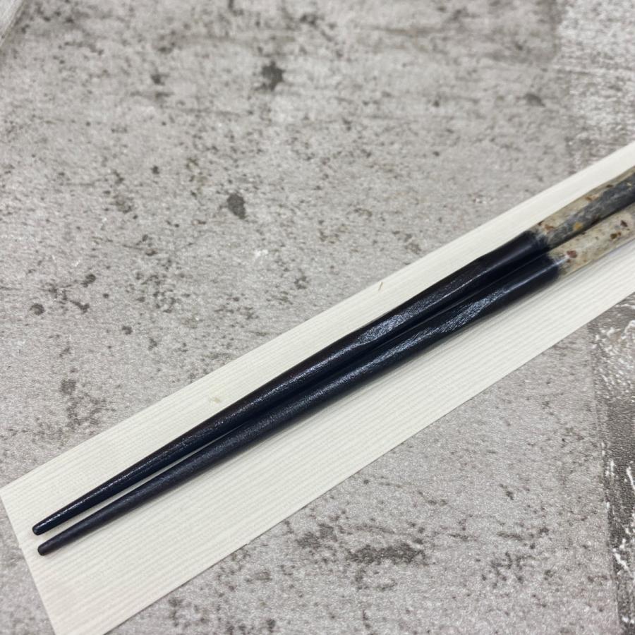 箸 一双・風の盆 天然木 漆塗り/23cm・黒檀 |  | 04