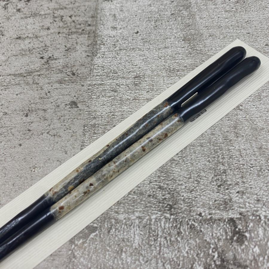 箸 一双・風の盆 天然木 漆塗り/23cm・黒檀 |  | 05