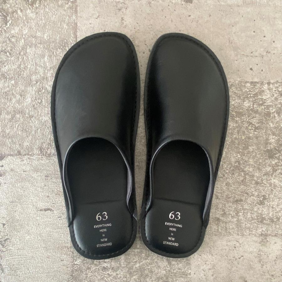 父の日ギフト 63 ロクサン レザースリッパ BK/L | 
