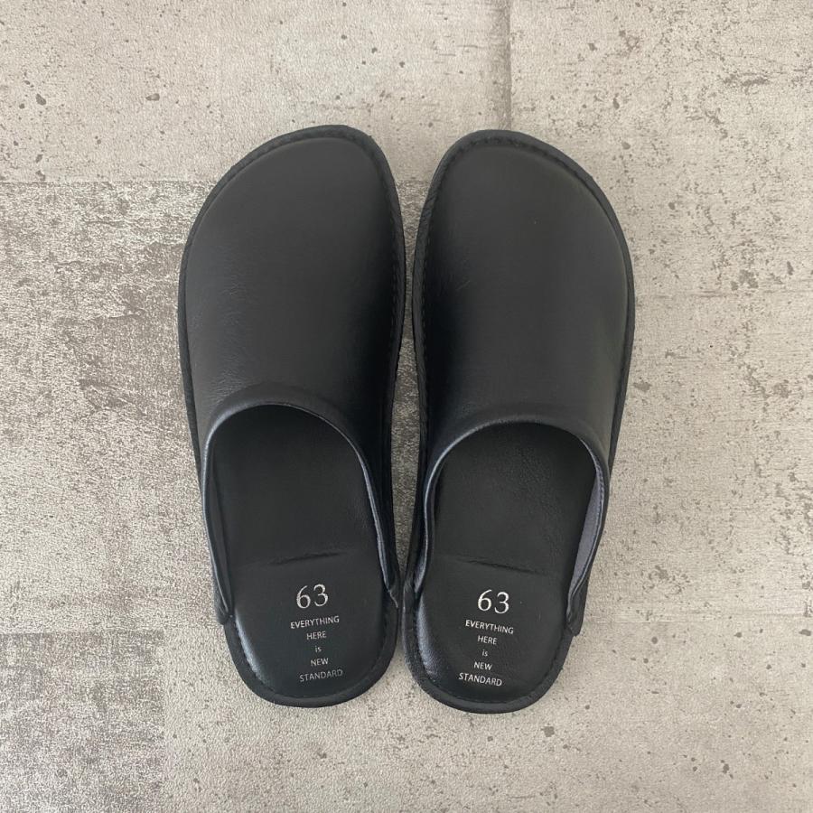 63 ロクサン レザースリッパ BK/M | 