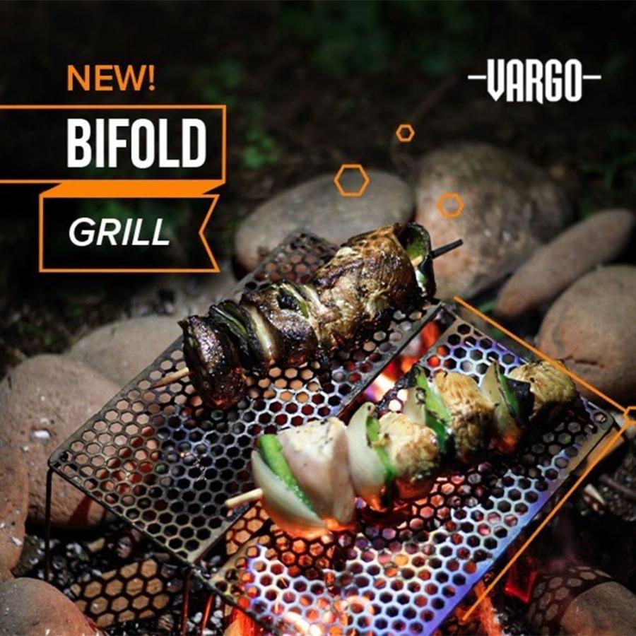 VARGO バーゴ-VARGO チタニウムバイフォールドグリル : 登山アウトドア
