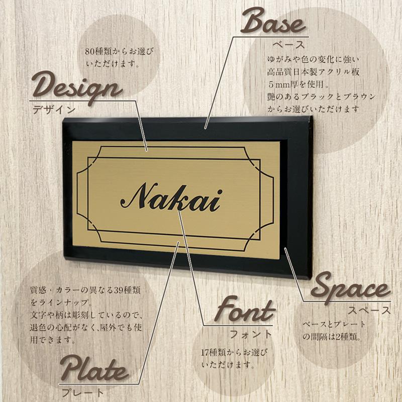 台付き 表札 貼るだけ プレート 戸建て 立体 アクリル 屋外