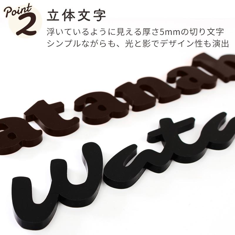 切り文字 表札 貼るだけ 両面テープ付き 立体 英語 アルファベット