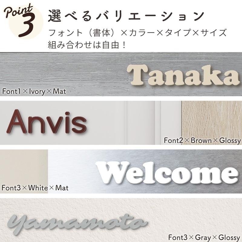切り文字 表札 貼るだけ 両面テープ付き 立体 英語 アルファベット