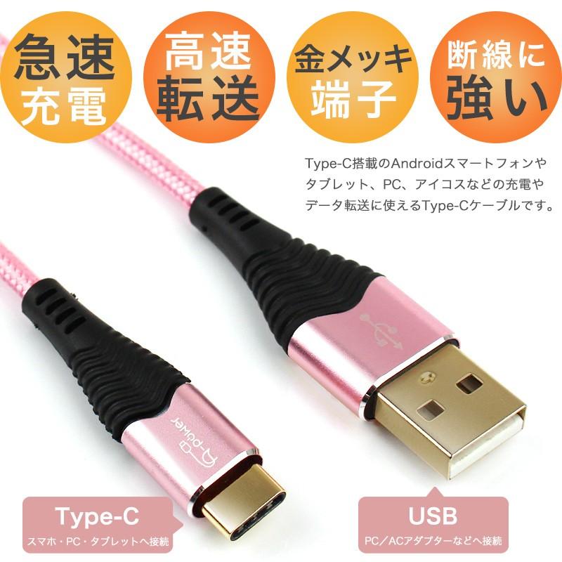 TypeC タイプC USB ケーブル 1m アイコス 任天堂スイッチ 充電器