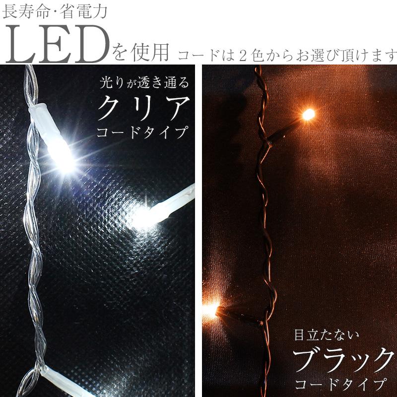 02【特別価格】10個セット 黒コード イルミネーション つらら 白 5m 120球 KOZUMUWAN 【日本法人】イルミネーション つらら LED 120球 5m