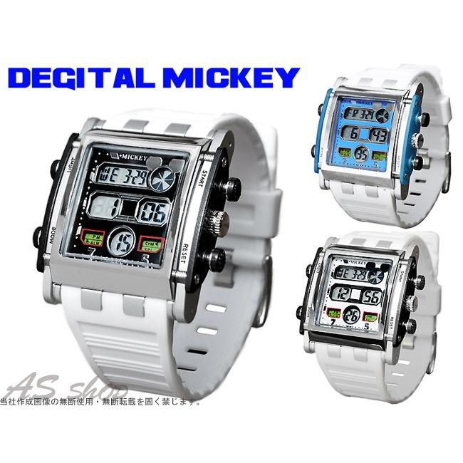 Disney 腕時計 ミッキー スクエアタイプ デジタルウォッチ ホワイトラバーベルト ディズニー キャラクター デジタル腕時計 キッズ S As Shop 通販 Yahoo ショッピング