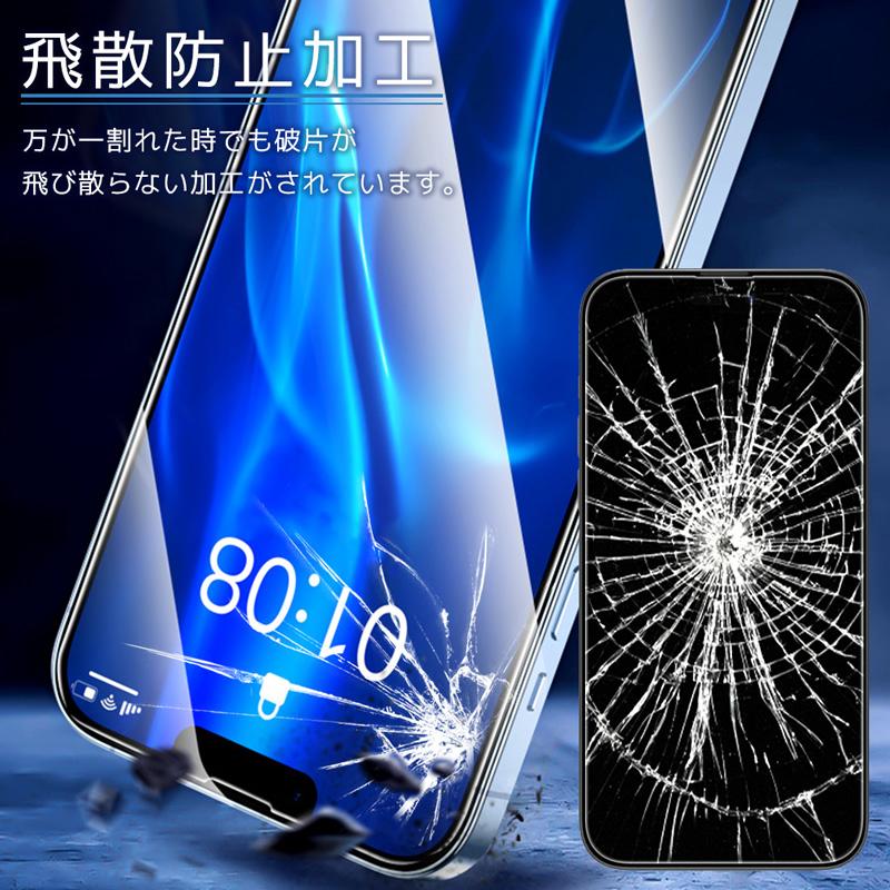 iPhone ガラスフィルム iphone15 前面フルカバー 液晶保護フィルム 2枚