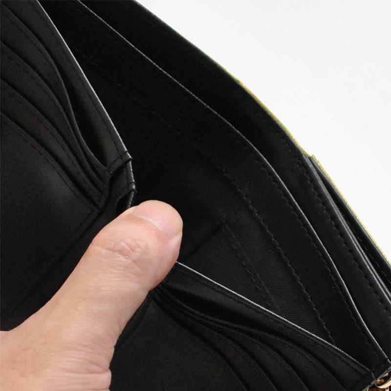 財布 迷彩 牛革 レザー メンズ グラデーション L字ファスナー 金色 二