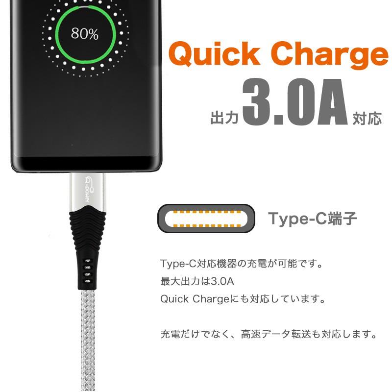 Type-C 充電ケーブル 3本セット×1m 充電器 TypeC スマホ アンドロイド 急速 高速 充電 USB ケーブル タイプC｜asshop｜10