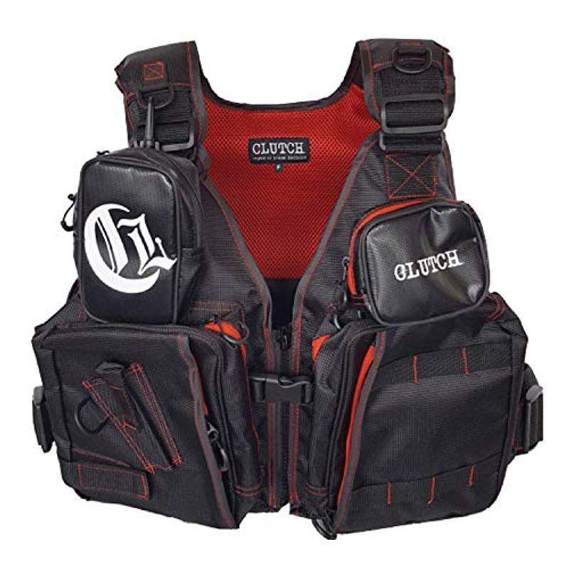 ご購入特典つき クラッチ Clutch タックルゲームベスト Cgm 001 ブラック レッド 新販売特価 Www Lasertechsrl Eu