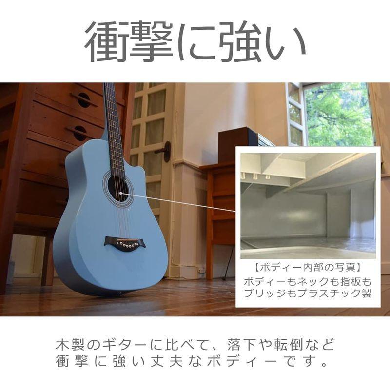 juicy guitars ジューシーギターズ アコースティックギター 初心者セット 合成樹脂製 JCG-01S/BK (チューナー/カポ/｜assign-1｜04