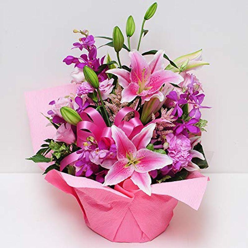 送料無料 早い者勝ち 花工房フラワーギフト ピンクリリーアレンジメント Mサイズ 肌触りがいい Www Pulsesportsent Com