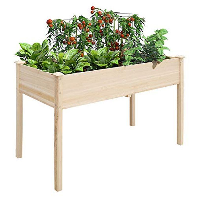 激安価額 Unho 大型プランター 木製 長方形 四角 脚付きプランター 野菜栽培 おしゃれ 家庭菜園 高い ベランダ 屋外 北欧 ショップ ジョーシンの公式通販サイト Constella Co Uk