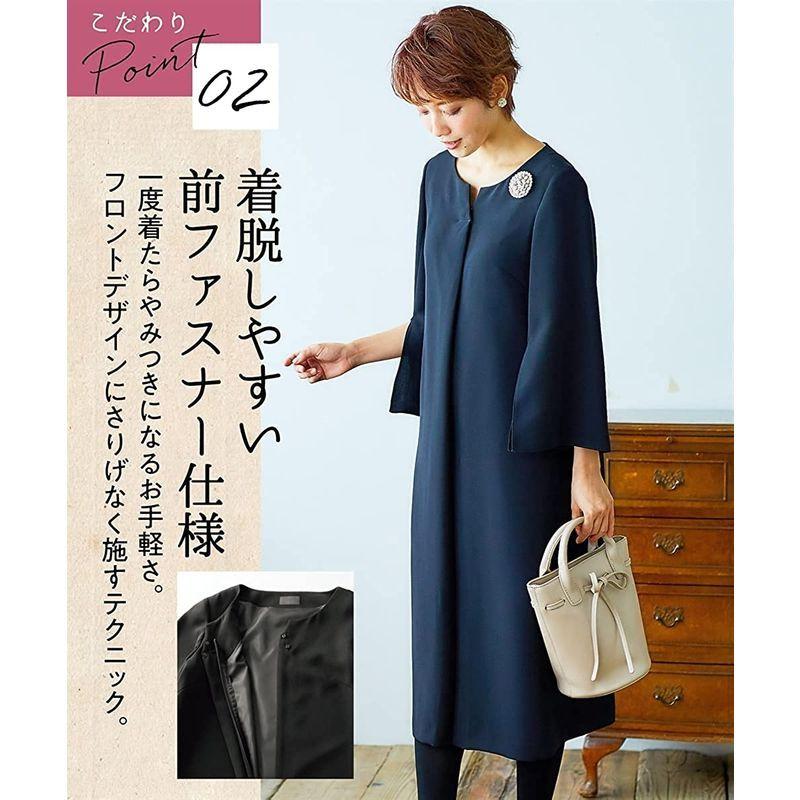 大特価 Nissen ニッセン 大きいサイズ レディース キーネック 着脱楽々 七分袖 授乳にも 前開き ワンピース フォーマル 礼服 喪服 その他スーツ フォーマル Pathwaysfl Org