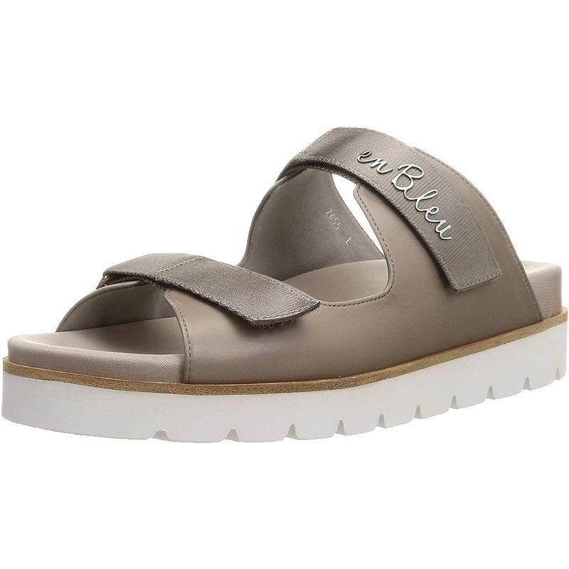 ランバンオンブルー ベルクロストラップスリッポンサンダル レディース