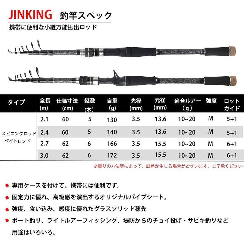 Jinking 釣り竿 コンパクトロッド シーバスロッド スピニング キャスティングロッド 投げ竿 カーポン製 サビキ 超軽量 ショアジギン Assign 通販 Yahoo ショッピング
