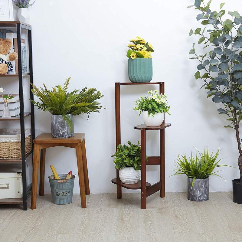 花台 フラワースタンド 3段 竹製 植木鉢 台 プランタースタンド 花棚 室内 屋外 おしゃれ お花 観葉植物 花瓶 立体感 置き台 フラワ Assign 通販 Yahoo ショッピング