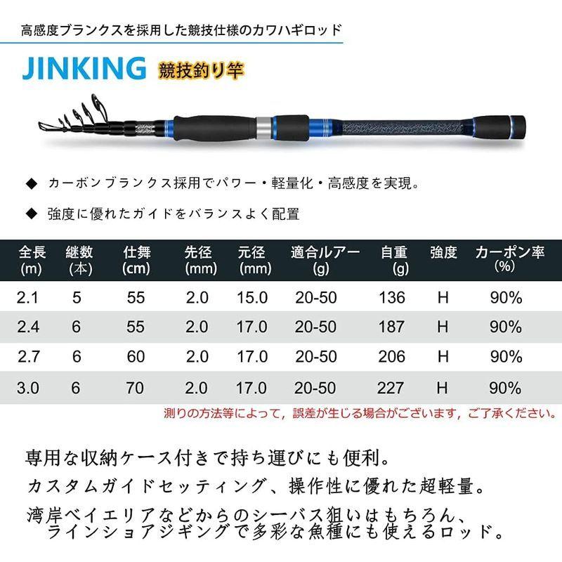 今年の新作から定番まで キャスティングロッド スピニング 釣り竿 Jinking コンパクトロッド 2 1m 2 ショアジギング 軽量 カーポン製 シーバスロッド 投げ竿 Pathwaysfl Org