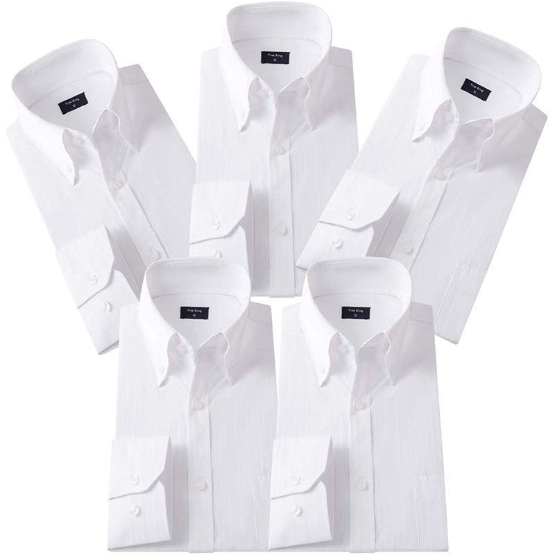 2021年激安 長袖 メンズ ワイシャツ ボタンダウン Colour-F) (5L, 多色選択 5枚組入り シャツ ビジネス 細身 長袖ワイシャツ -  www.tvusac.com