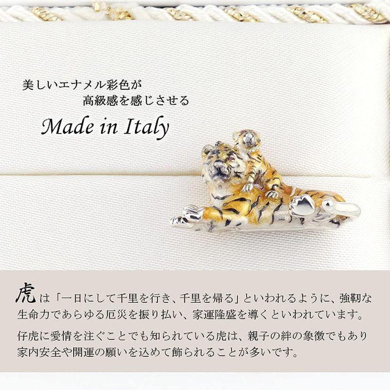 交換無料 ピンブローチ ラペルピン シルバー925 干支 ねずみ うし エナメル彩色 イタリア製 サツルノ インポート メンズ レディース プレゼント ギフト Fucoa Cl