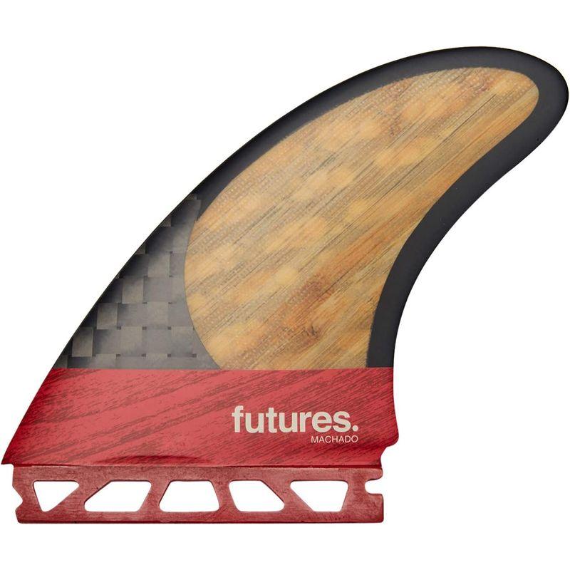 futures BLACKSTIX Rob Machado フィン 3枚セット Future Fins Rob Machado Blackstix 3.0ツインフィンセット、レッド/竹