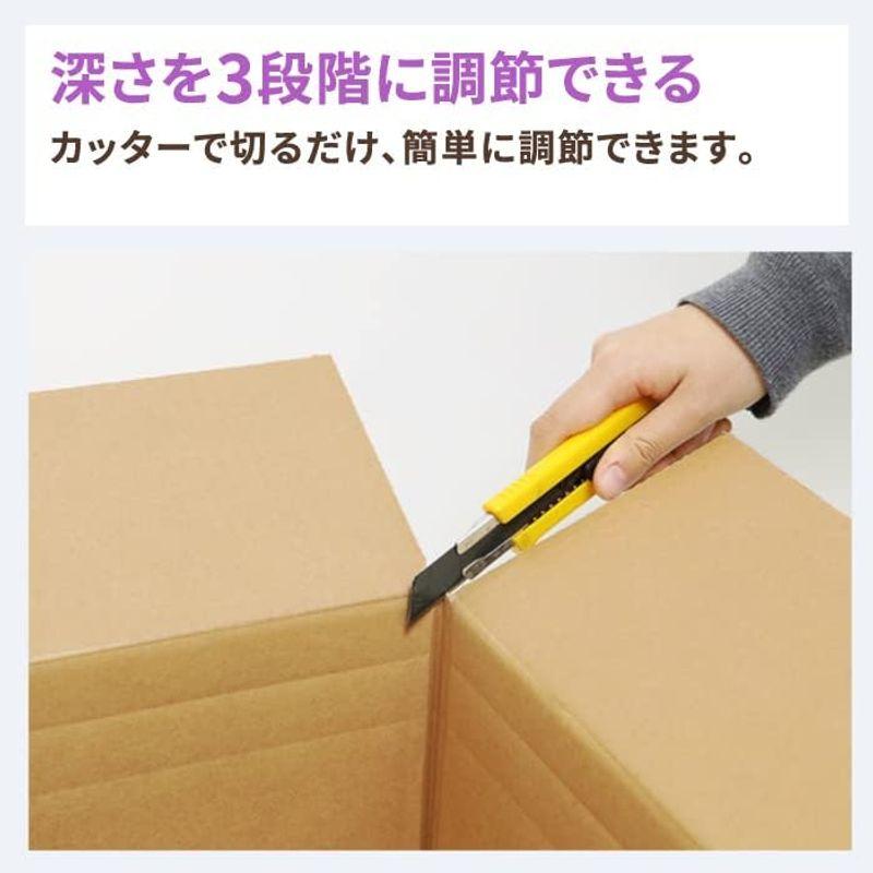 アースダンボール ダンボール 100サイズ B4 50枚セット 深さ調整 140?200 段ボール 100 梱包 ID0389 - 4