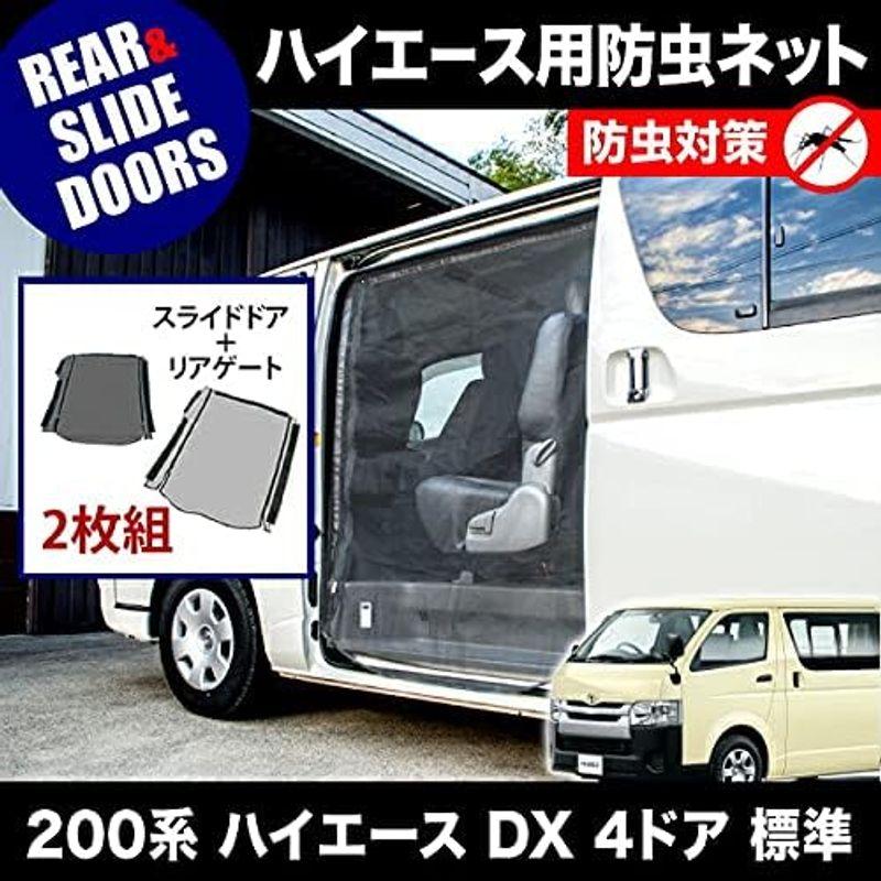 品番M20　M21　200系　H16.8-　リアゲート用　標準ボディ　網戸　DX　ハイエース　片側　スライドドア　4ドア　防虫ネット　サイド