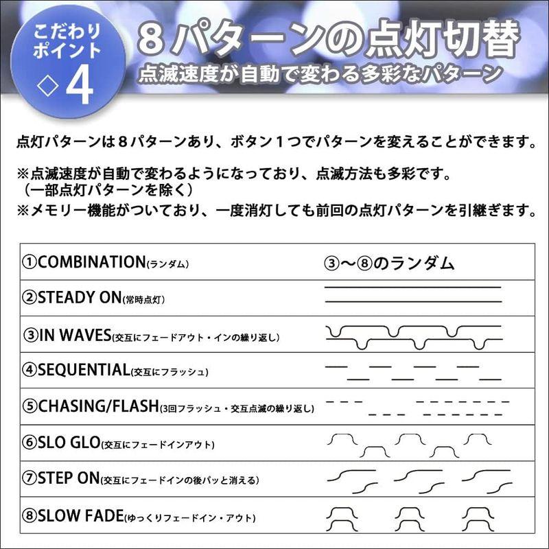 QUALISS　クリスマス　防滴　ライト　500球　50m　点滅　ストレート　イルミネーション　シャンパンゴールド　LED　8種類　Aコ