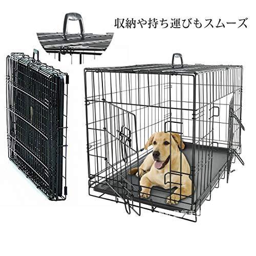 超激安 ペットケージ 折りたたみ式 犬ケージ ダブルドア 122 77 cm サークル コンパクト 折り畳み 中型犬 大型犬 組み 上質で快適 Loopbiketours Com