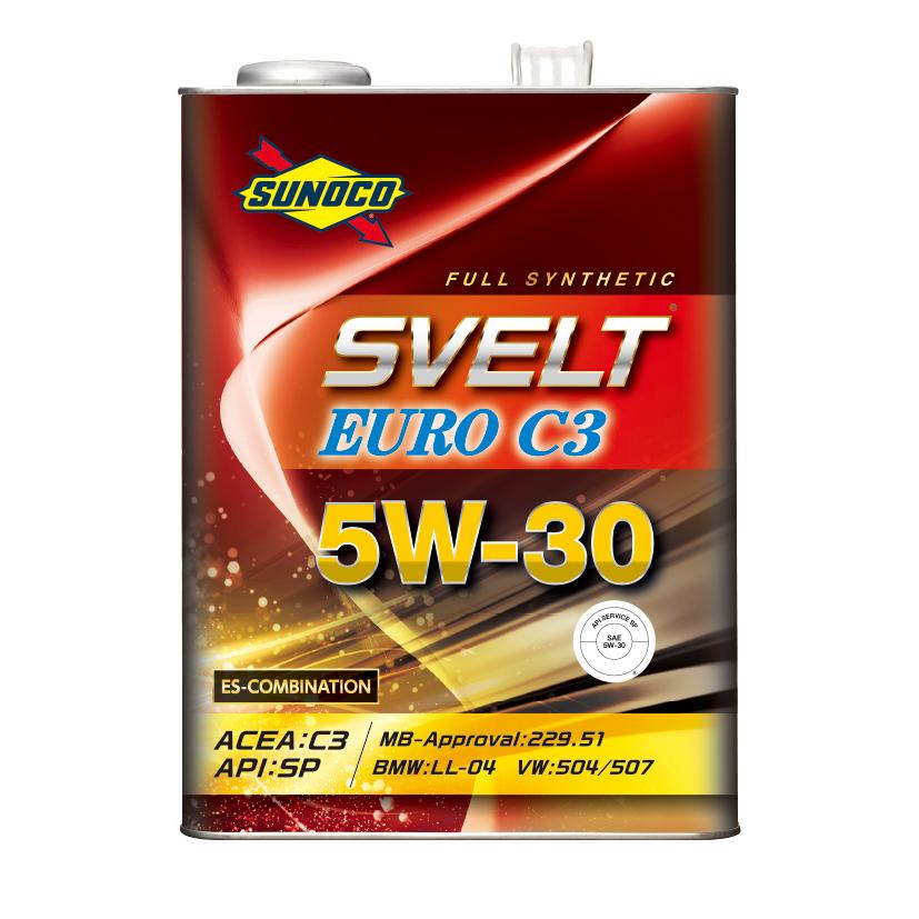 スノコ　SUNOCO SVELT EUROスヴェルト ユーロ5w30 スベルト 日本サン石油 SVELT EURO C3 5W-30 4L 全合成油 エステル配合 欧州車