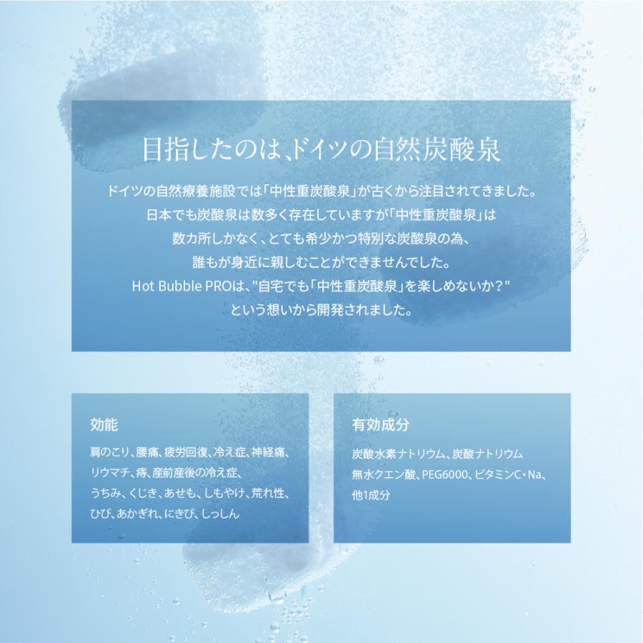 Hot Bubble PRO (ホットバブルプロ）ATH802 日本製 薬用 重炭酸 入浴剤(デリケートな肌でも安心 無香料 無着色 中性pH 医薬部外品) (お得な90錠セット) 送料無料 |  | 01