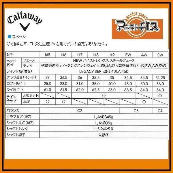 Callaway 2012年モデル キャロウェイ レガシー アイアン5本セット（♯7 