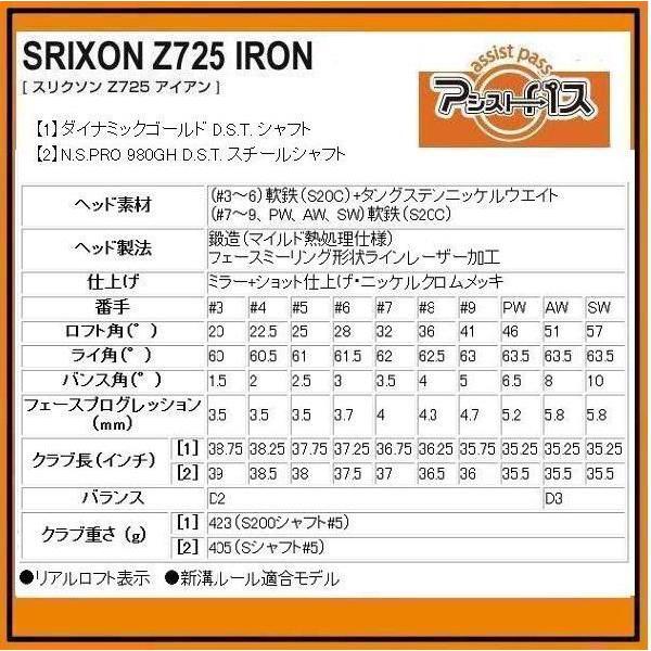 SRIXON 2012年モデル ダンロップ スリクソンZ-725 アイアン6本セット 