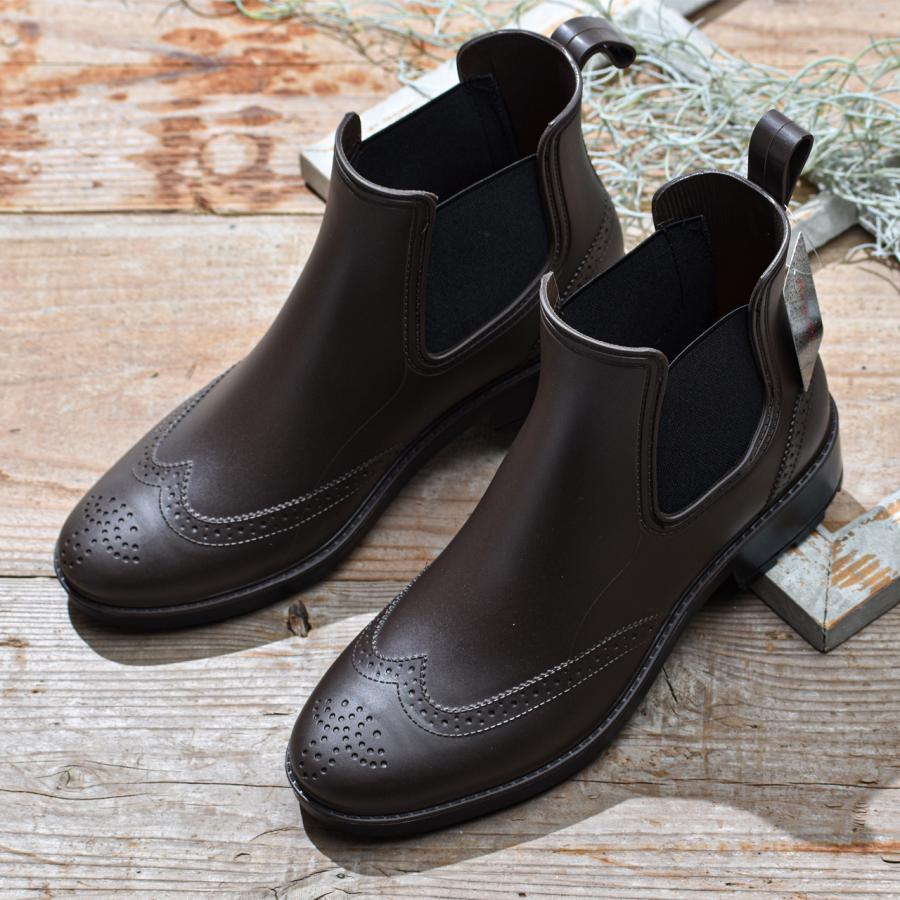 レインブーツ メンズ 長靴 ビジネスシューズ ビジネスレイン 雨具 防水 サイドゴア ウィングチップ 雨 | ブランド登録なし | 07