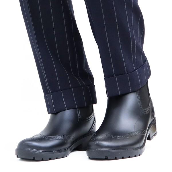 レインブーツ メンズ 長靴 ビジネスシューズ ビジネスレイン 雨具 防水 サイドゴア ウィングチップ 雨 | ブランド登録なし | 08