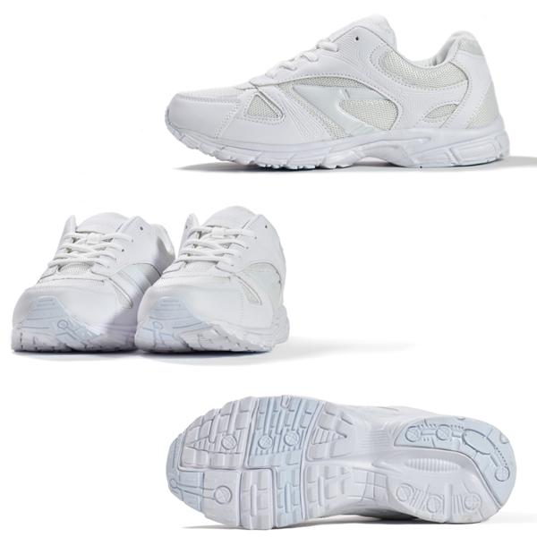 スニーカー キッズ メンズ レディース 運動靴 白 ホワイト 3E 通学 子供 ジョギング 軽量 運動会 | ブランド登録なし | 11