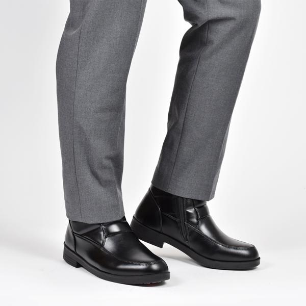 ビジネスシューズ 防寒 メンズ ブーツ シューズ 裏起毛 あたたかい 4E