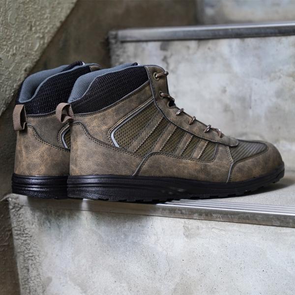 ワークシューズ メンズ 安全靴 先芯入り 作業靴 スニーカー 耐油 ミドルカット 作業用スニーカー アローマックス #69 | ブランド登録なし | 10