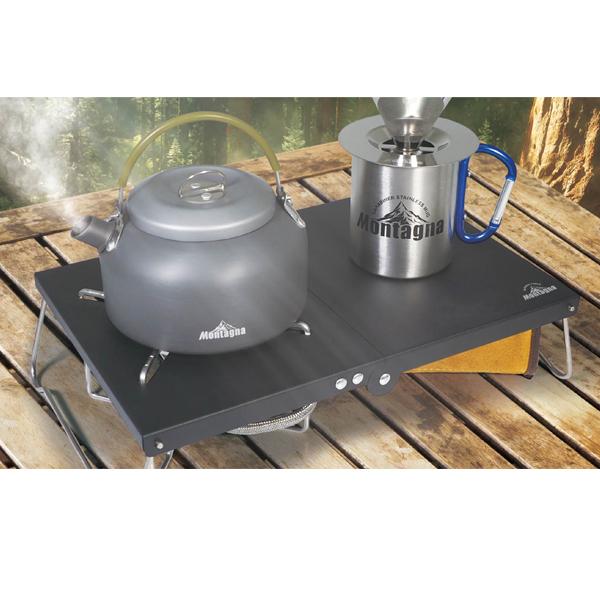 バーナーテーブル 防熱 遮熱 コンパクト 折りたたみ テーブル モンターナ イワタニ CB-JCB SOTO ST-330 対応 | Montagna | 01