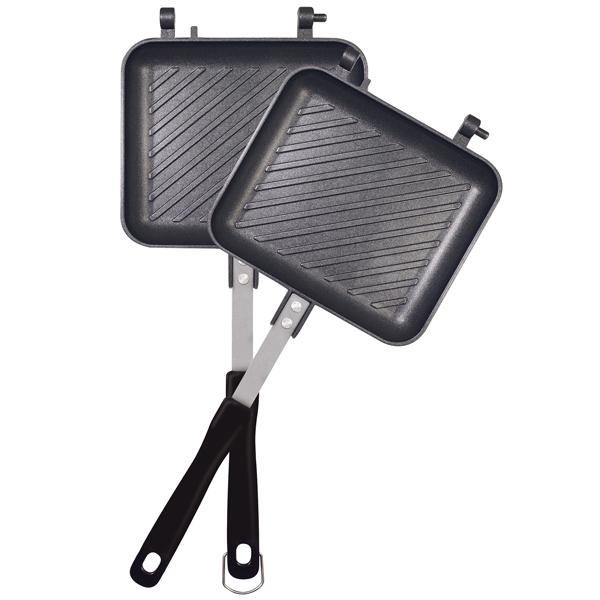 グリルパン フライパン ホットサンド キャンプ アウトドア 食パン 朝食 2WAY モンターナ montage | Montagna | 05