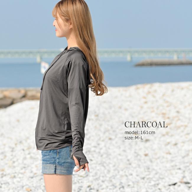 ラッシュガード レディース 長袖 パーカー 薄手 体型カバー おしゃれ 紫外線カット 日焼け防止 UVカット 海水浴 | ブランド登録なし | 19