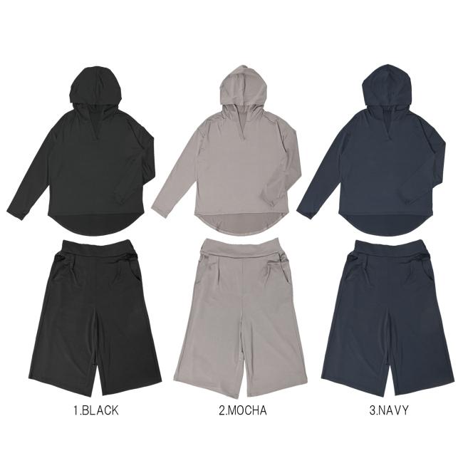 ラッシュガード 上下セット バミューダパンツ レディース パーカー 薄手 紫外線カット 日焼け防止 UVカット 海水浴 | ブランド登録なし | 04