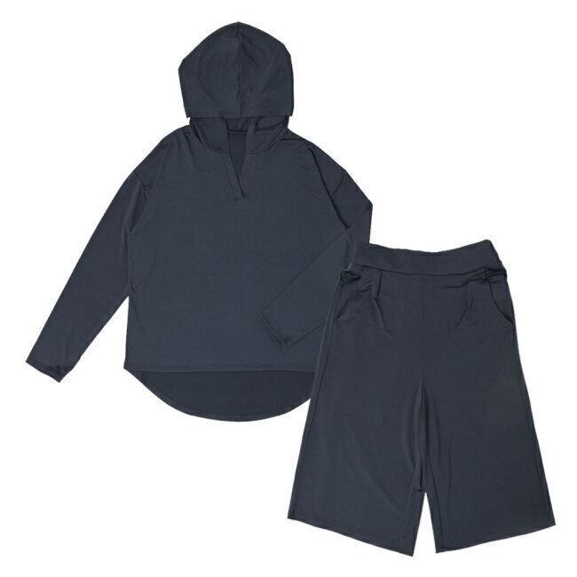 ラッシュガード 上下セット バミューダパンツ レディース パーカー 薄手 紫外線カット 日焼け防止 UVカット 海水浴 | ブランド登録なし | 11