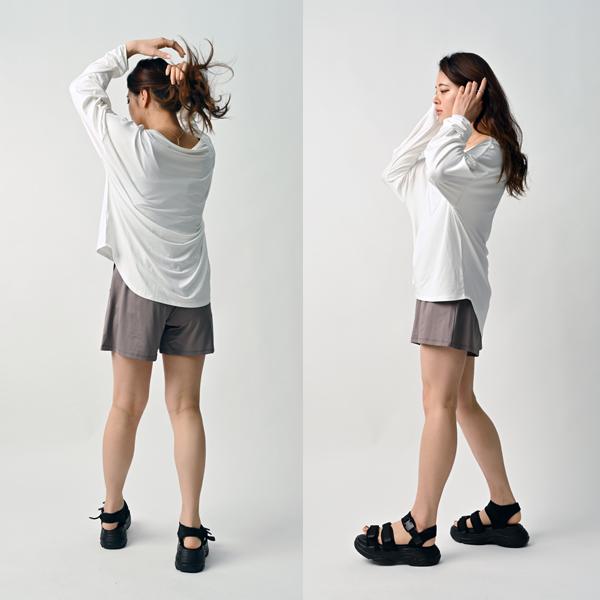 ラッシュガード レディース 上下セット セットアップ 体型カバー 長袖 パーカー 薄手 紫外線対策 熱中症対策 日焼け対策 UVカット | ブランド登録なし | 14